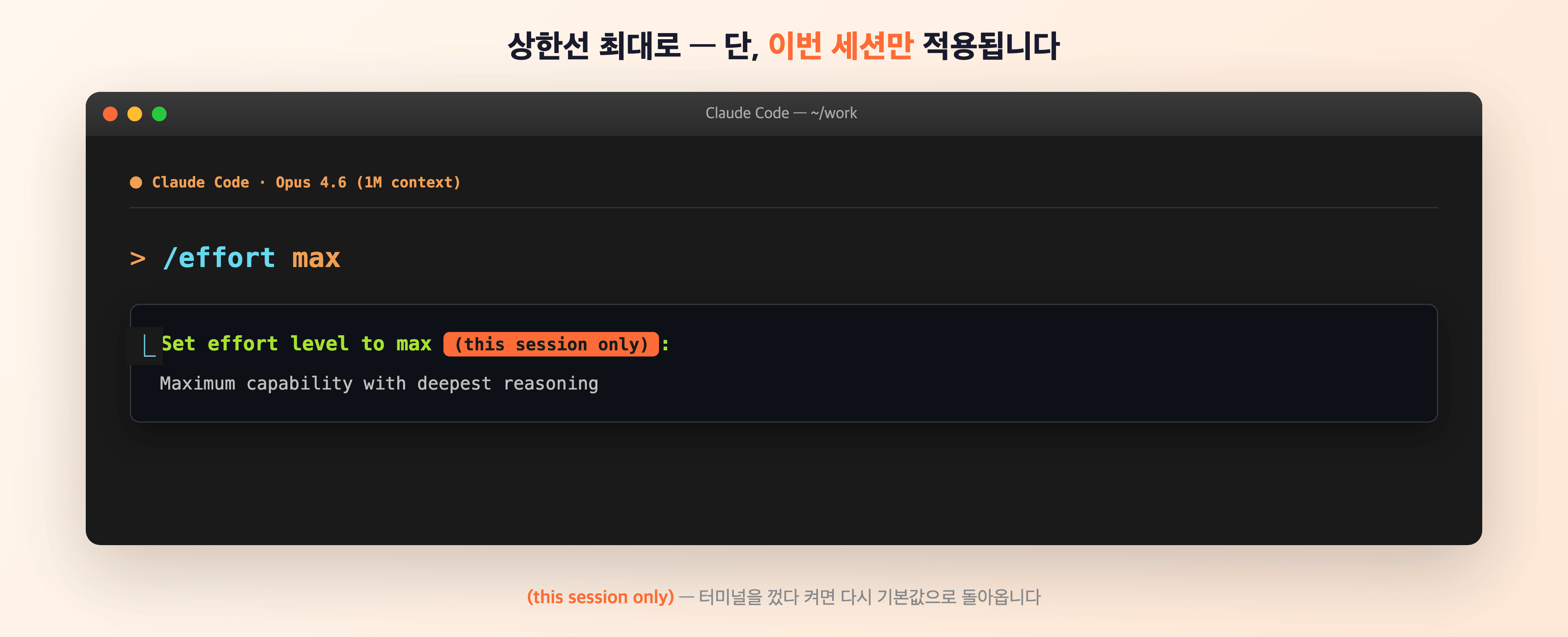 max 다이얼이 최대로 돌아가 코랄 오렌지 할로가 퍼지는 확정 장면 일러스트