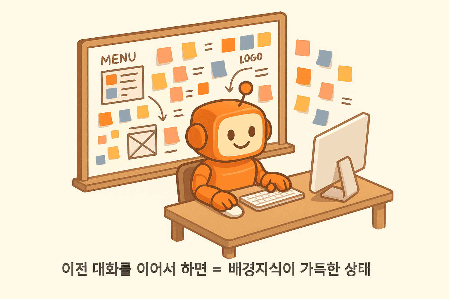 컨텍스트 비유: 이전 대화를 이어서 하면 메모장에 기록이 쌓여있고, 새 대화를 시작하면 백지 상태